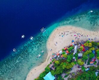 beach resort from above