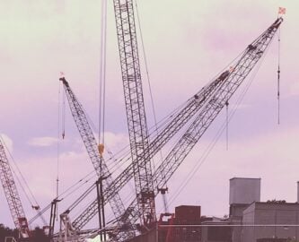 cranes working